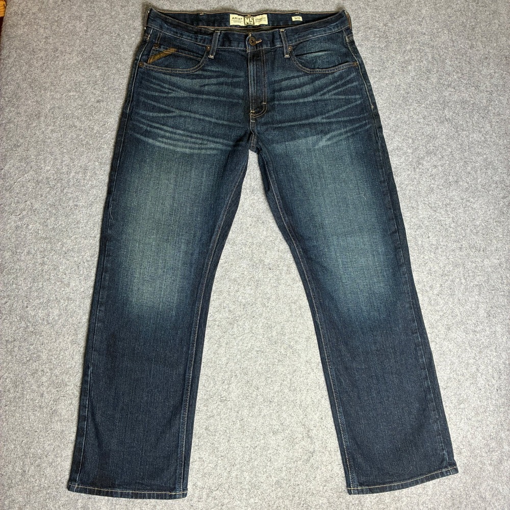 Ariat M5 Legacy Straight Leg Jeans Mens Size 36x30 Dark Wash Denim Stretch